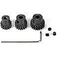 RCAWD ARRMA 3S Pinion Gear 15T+17T+20T,ARRMA Radio Control Car Spares teeth 0.8MOD SAFE-φ5mm PINION GEAR with M2 wrench for 1/10 ARRMA 3s Vorteks Senton Granite Big Rock Typhon part