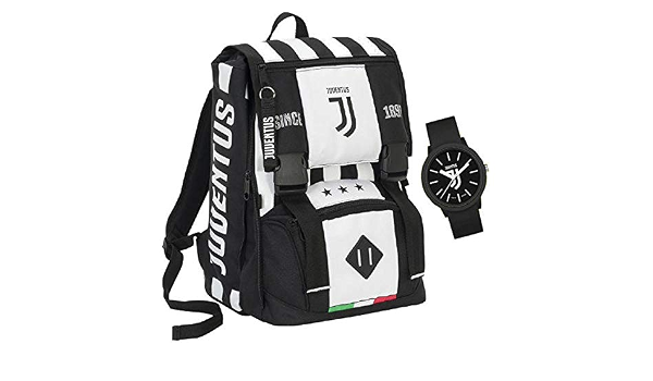 Zaino Scuola Juventus prodotto Ufficiale Seven Sdoppiabile con Orologio  Omaggio : Amazon.it: Valigeria