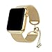 Produktbild Artistic9 für Apple Watch 38mm (40mm) - Damen Milanese Edelstahl Mesh Uhrenarmband mit eleganten Perlen Manschette Schmuck Armband für iWatch/Apple Watch Series 4 3 2 1