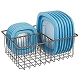 taper organizador medidas INTELIGENTE ACCESORIO: Este organizador de cocina se adapta a cualquier armario y su práctico diseño hace que guardar las tapaderas sea muy fácil. Las tapas siempre están listas para usar.