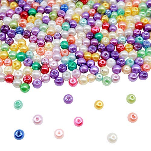 Cuentas de perlas TOAOB, vidrio, Rojo, 4 mm