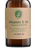 Aceite de vitamina E orgánico y natural de la más alta calidad orgánico aceite de vitamina E (d-alpha-tocopherol) + aceite de coco orgánico + jojoba orgánica + vitamina natural C.1 onza