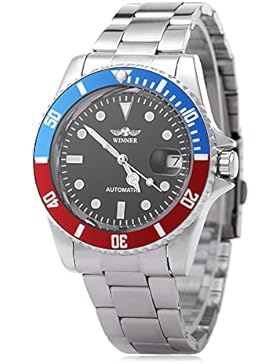 Leopard Shop Winner w042602Stecker Armbanduhr Automatische Mechanische Uhr Luminous Datum Display transparent...