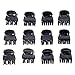 Great Value And Quality Set of 12pcs Durable Black Small Claw / Butterfly Style Hair Styling Clips / Clasps / Clamps By VAGA