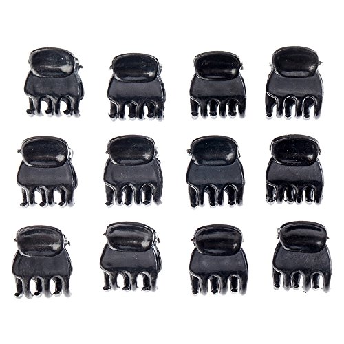 Great Value And Quality Set of 12pcs Durable Black Small Claw / Butterfly Style Hair Styling Clips / Clasps / Clamps By VAGA