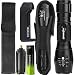 Produktbild LED Taschenlampe, Switchali T6 LED Handlampe LED Camping Handlampe Wasserdichte Militär Taschenlampe mit 4000 Lumens+ 1x 18650 Batterie+ 1x Charger+ 1 x Holster (Schwarz)