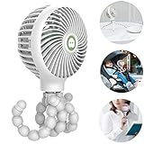 [Ventilador multifuncional] --- Este ventilador portátil para bebé con patas flexibles le permite asegurar el ventilador al cochecito de bebé, cuna, para mantenerte fresco y a su bebé. También se puede utilizar como ventilador de escritorio o ventilador de mano.