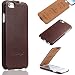 Produktbild iPhone 6s / 6 Hülle - ECHT LEDER - HANDGEFERTIGT - RUNDUMSCHUTZ Zubehör Case Etui IPhone Flip Case Schutzhülle von TWOWAYS - Farbe Braun