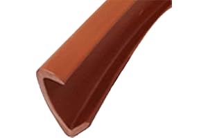MHUI Bandes De Chant Placage PVC Auto-Adhésif en Forme De U Largeur 12 mm, Longueur: 2 m / 6,56 Pieds, Applicable Aux Armoires, Penderies, Meubles De Bureau,Marron