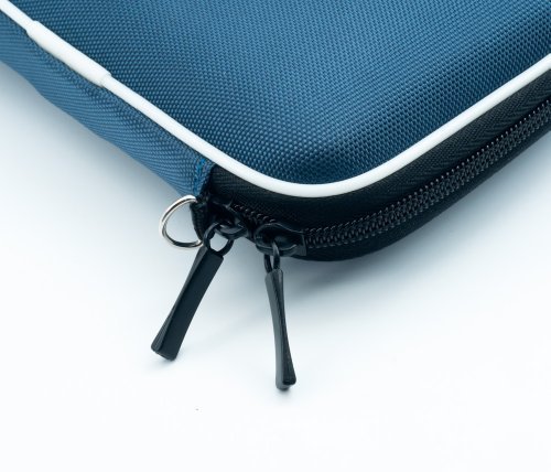 QUMOX Blau 2.5″ HDD Tasche Hartschale für tragbare Festplatte Case Doppelverschlus - 2