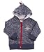 BABYTOWN Baby Boys 100% Cotton Dinosaur Hoody Zipper Dino Hoodie Top Gift (12-18 MONTHS 86CM, DENIM)
