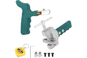 FLEARITZO Cortador de Vidrio - Corta Azulejos Herramientas - Juego de 9 Piezas Cortadora de Azulejos Diamante Equipo para Cortar Vidrio/Azulejos/Espejo