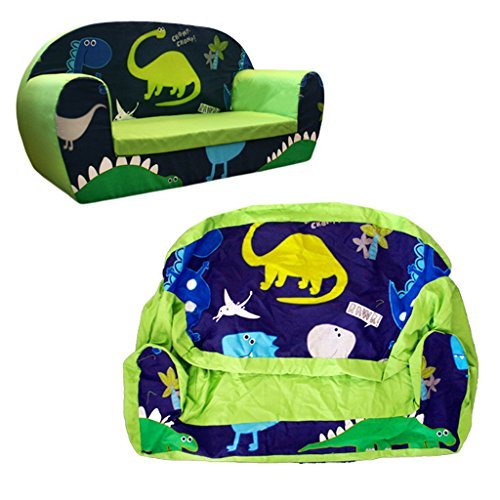 Ready Steady Bed Dino in the Dark Cover for Children's Foam 2 Seater Sofa