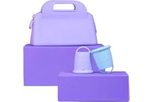 ‎BEPPY Beppy Cups WONDER (Lila/Türkis) 2 Menstruationstassen ohne Stiel, mit Auslaufschutz - hypoallergen & latexfrei - für mehr Freiheiten während der Periode (Liebe, Sauna, Sport, Schwimmen)