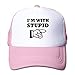 Produktbild NDJHEH Hüte,Kappen Mützen Black I'm with Stupid Sang Humor Retro Unisex Baseball Hat Cap Black