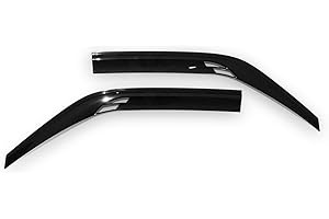 Déflecteur d'air pour Ford Transit Custom 2012 à 2021, Déflecteurs de Vent Pluie, Noir, 2 Pcs