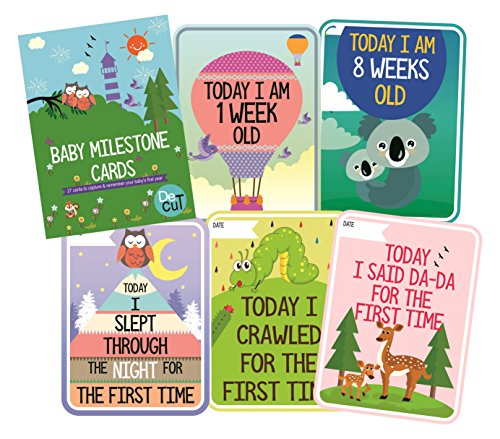 SYGA Set of 27 Multicolor Baby Milestone Cards