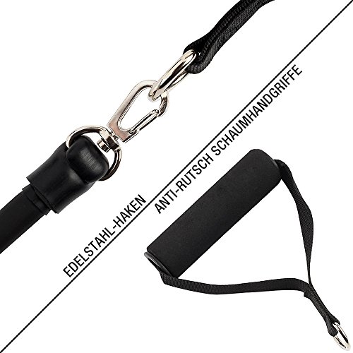 Anpro Fitnessbänder Klimmzug-Band 6 Teilige mit Tür-Anker gesetzt, Griff, Knöchelriemen und Tragetasche für Heimfitness / Reisen Fitness / Kraft - 7