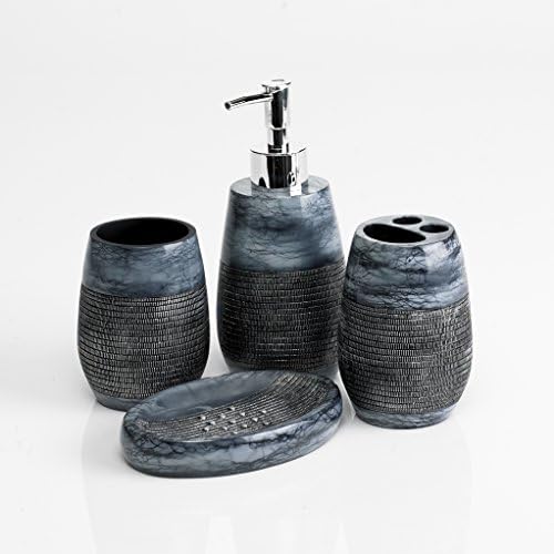 Marble Twist Bathroom Accessory Set Of 4