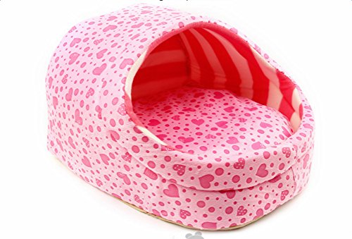 Cdet Cama para mascotas Perro gato perro de animal doméstico en forma de zapatillas - único rosa S