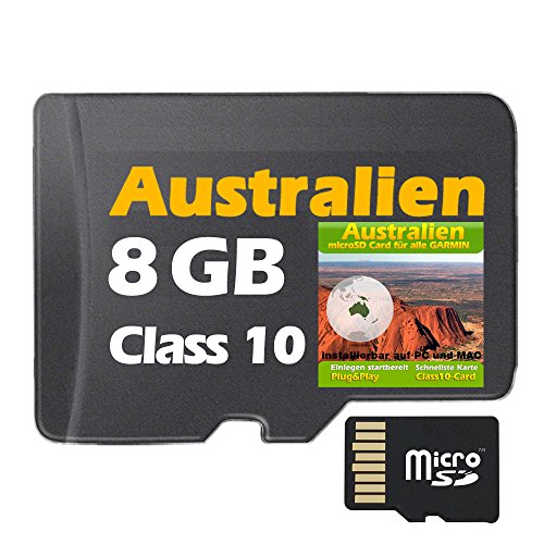 Preisvergleich Produktbild Australien Topo Karte 8GB microSD für Garmin Navigationsgeräte ORIGINAL von STILTEC ©