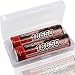 Produktbild kraftmax 2er Pack 18650 Pro Akku mit PCB Schutzschaltung - speziell für LED Taschenlampen (3,7V / 9,62 Wh)