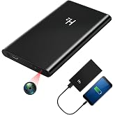 YCCNIU Hidden Camera, 2 in 1 Spy Camera with 5000mAh External Battery | Mini Hidden Spy Camera, HD 1080P, Night Vision, Loop