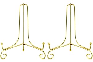 Tincogo Gold Metall Tellerständer Tellerhalter Eisen Staffelei Display Ständer für Schüssel Teller Kunst Foto Bilderrahmen (8 Zoll)