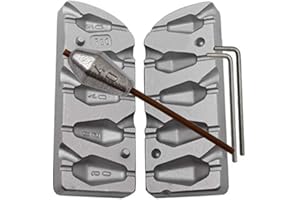 FISHING4U Molde de pesca hexagonal de 20 – 30 – 40 – 50 – 60 g – 50 – 60 g