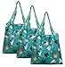 Produktbild AJCAW Faltbare 3 Einkaufstaschen Tragbarer Supermarkt Umweltfreundliche Lebensmittelhandtasche mit großer Kapazität 45 x 42 cm Katze isst Fisch