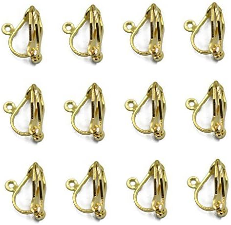 Tokou Women's Earrings Earring Repair Stud Ear Clip Handmade Copper Clip Lady's Jewelry 12 Pieces Gold
