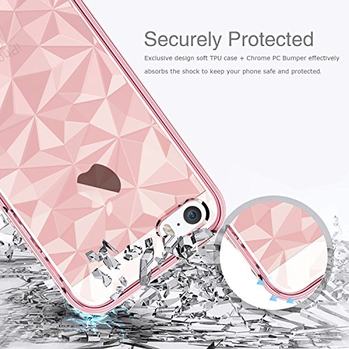 Funda iPhone SE Funda iPhone 5 Funda iPhone 5S BENTOBEN Carcasa Case Cover con TPU Suave y Anti-rasgu os Transparente 3D Modelo Geom trico de Diamante con Textura Funda para iPhone 5 5S SE Rosa Oro reviews Funda iPhone SE Funda iPhone 5 Funda iPhone 5S BENTOBEN Carcasa Case Cover con TPU Suave y Anti-rasgu os Transparente 3D Modelo Geom trico de Diamante con Textura Funda para iPhone 5 5S SE Rosa Oro