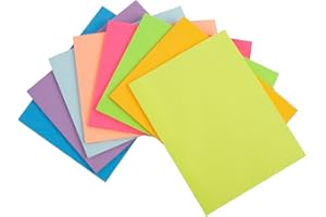 Wowivy (8 Pack) Large Sticky Notes 152 mm x 203 mm, Bright Colors, Sticky Pads, Recyclable, Self-Stick Pads, Easy to Post for Home, Office, Notebook, Strong Adhesive, 40 Sheets/pad, 320 Sheets Total