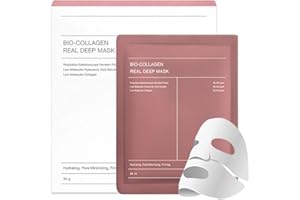 JESSHINY Bio Mask Collagen,Masque Bio Collagene Mask,Masque Bio Collagene Visage,Bio Bio-Collagen Real Deep Mask,Pore Minimizing Elasticity Improvem,4pcs/Box