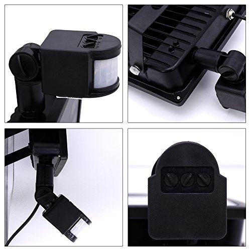 VINGO® 10W LED Strahler Fluter Außen Flutlicht Strahler mit PIR Bewegungsmelder wasserdicht IP65 Gartenstrahler Wandstrahler Warmweiß - 6