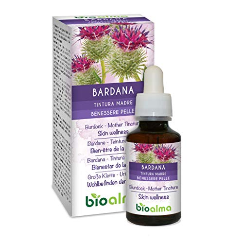 BARDANA (Arctium lappa) hierba y raíces BIOALMA® Tintura Madre sin alcohol | Extracto líquido gotas 60 ml | Bienestar de la piel | Complemento alimenticio | Vegano