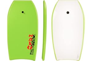 Nalu Bodyboard with Leash | Body Board with Crescent Tail and XPE Core
