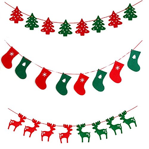 Fancyus Guirnalda con árboles,, Calcetines de Renos para el árbol de Navidad, decoración/Regalo para Navidad