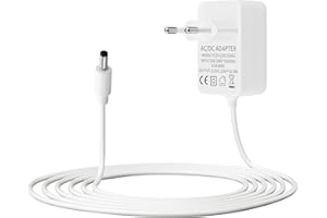 JCSJK 15 W 1,25 A Adaptateur Secteur pour Echo Dot (3e, 4e, 5e Génération) Echo Dot avec Horloge (3e, 4e, 5e Génération) E-cho Show 5 (1re, 2e), E-cho Spot Câble de 1,5 m DC 4,0 × 1,7 mm (Blanc)