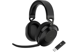 Corsair HS65 WIRELESS Multiplatform Gaming Headset with Bluetooth - Dolby Audio 7.1 - Omni-Directional Microphone - iCUE Compatible - PC, Mac, PS5, PS4, Mobile - Carbon