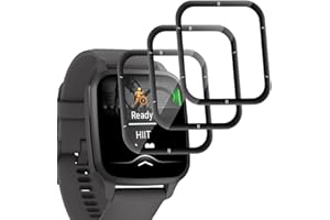 TUTUO [3 Pièces Protection D'écran Compatible avec Garmin Venu Sq 2/Venu Sq 2 Music Protection écran, [Facile Installer] Anti-Rayures sans Bulles, Haut Définition Flexible TPU Film Protecteur- Noir