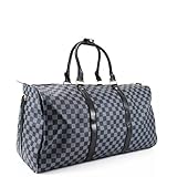 mcm geldbörse herren schwarz Material: Synthetic LeahWard® Damen Herren Reisetasche Modedesigner Handtaschen Hand Luggue für Ferienschule 41412 (H35cm x W61cm x D23cm Schwarz)