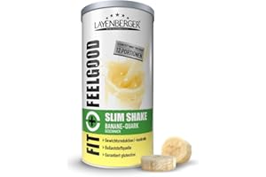 ‎LAYENBERGER Layenberger Fit+Feelgood Slim Shake Powder, Mahlzeitersatz für 12 Portionen mit je 213 kcal (1x 396 g) - Banane-Quark