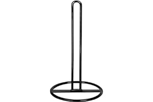 Kitchen Roll Holder Free Standing, OBODING, Paper Towel Holder Countertop, Black Kitchen Towel Holders for Standard and Large Sized Rolls, for Kitchen Countertop and Dining Table (Black)