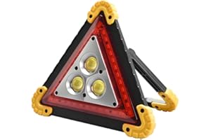 FGJCJ Warndreieck LED, Kfz Verbandskasten, Warnschild Licht IP65 Wasserdichte, Warnleuchte Auto USB Wiederaufladbar 4 Modi Für Auto-Notfallwarnung und Reparatur von Fehlfunktionen