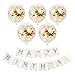 Produktbild Geila alles Gute zum Geburtstag Banner & 5 Stück 12 Zoll Gold Konfetti Punkte Ballons Party Balloons
