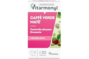 Vitarmonyl Caffè Verde e Mate - Integratore Stimolante del Metabolismo e Drenante - Energia Naturale con Caffeina - Favorisce la Sazietà e il Supporto Digestivo - 30 Capsule