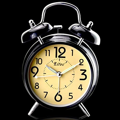 Super loud antique metal bell alarm snooze luminous bedside table mute Students Personality,E