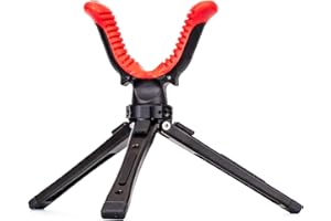 Zeadio Soporte de trípode para cámara, soporte ajustable de 2.4 a 6.6 pulgadas con rotación de 360 grados en V para todas las cámaras