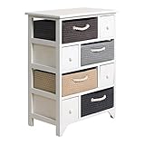 Rebecca Srl Kommode4 Körbe Stroh 4 Schubladen (Code RE4014) - 3